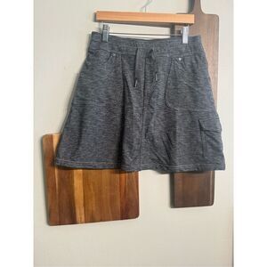 KUHL Mova Heather Gray Flat Front Multiple Pockets Hiking Skort Skirt Size XS